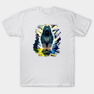 Bearded Collie Dog Print T-Shirt